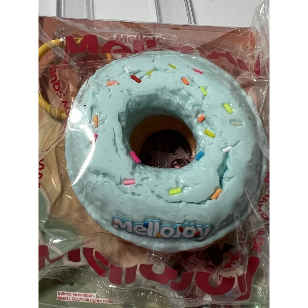 MelloJoy Mini Sea Salt Rings Blue Donut Squishy Stress Relief Toy Dry Yogurt NIB